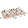image:imageSpin Master Games Double 12 Dominoes Set in Storage Tin Classic Tile Game4 Wooden Domino Rack