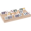 image:imageSpin Master Games Double 12 Dominoes Set in Storage Tin Classic Tile Game4 Wooden Domino Rack