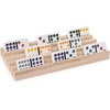 image:imageSpin Master Games Double 15 Dominoes Set in Storage Tin Classic Tile Game4 Wood Domino Organizers