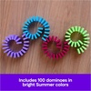 image:imageSpin Master Games H5 Domino Creations 100Piece Classic Dominoes SetSummer Color Set 100pc