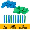 image:imageSpin Master Games H5 Domino Creations 60Piece Neon BlueGreen Set by Domino Artist Youtuber Lily Hevesh Classic Family Game for Adults and Kids Ages 5 and upRefill 60pc Blue  Green
