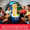 image:imageSpin Master Games Happy Hour Giant Tumbling Tower Party Game for AdultsMulticolor