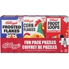 image:imageSpin Master Games Kelloggs Cereal 100Piece Puzzles 6Pack Square Cereal Boxes Puzzle Gift Set Froot Loops Rice Krispies Raisin Bran Corn Flakes Frosted Flakes Honey Smacks for Ages 4 amp Up