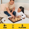 image:imageSpin Master Games Legacy Deluxe Mancala Classic Game with Folding Wooden Board amp Colorful Glass Stones Family Game for Ages 8 amp UpChess  Checkers