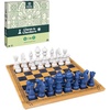 image:imageMindful Classics Chess Checkers Board Game Set with Bamboo Wooden Box Family Board Games EcoFriendly Gift for Adults and Kids Ages 8 and up