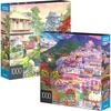 image:imageSpin Master Games 2Pack of 1000Piece Jigsaw Puzzles Amalfi Coast amp Japan Garden Puzzles for Adults and Kids Ages 12 Amazon Exclusive