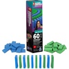 image:imageSpin Master Games H5 Domino Creations 60Piece Neon BlueGreen Set by Domino Artist Youtuber Lily Hevesh Classic Family Game for Adults and Kids Ages 5 and upRefill 60pc Blue  Green
