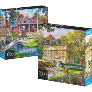 image:image2Pack of 1000Piece Jigsaw Puzzles Succulents amp Rocks and Minerals  Puzzles for Adults and Kids Ages 8 Amazon ExclusivePine Cabin  Summer Estate