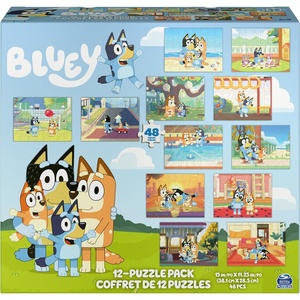 image:imageSpin Master Games Bluey 11in1 Jigsaw Puzzle Bundle for Preschoolers12pk Jigsaw Puzzle