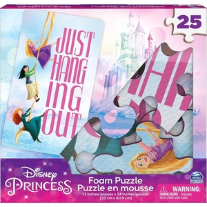 image:imageSpin Master Games Disney Princess 12Puzzle Bundle  Moana Ariel Mulan Cinderella amp More with 48Piece 63Piece amp 100Piece Disney Puzzles for Kids for Ages 4 amp Up25 Pieces Foam Puzzle