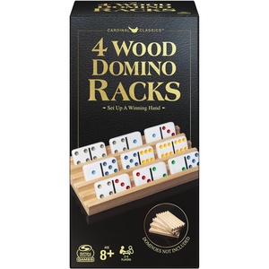 image:imageSpin Master Games Double 12 Dominoes Set in Storage Tin Classic Tile Game4 Wooden Domino Rack