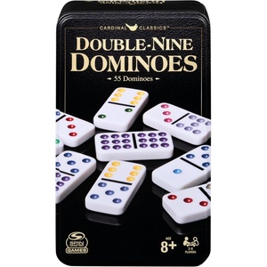 image:imageSpin Master Games Double 12 Dominoes Set in Storage Tin Classic Tile GameDouble 9 Dominoes Set