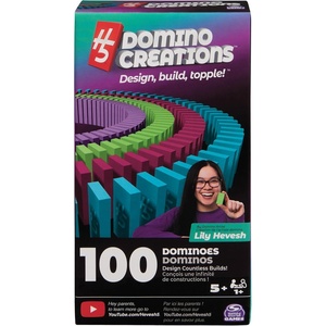 image:imageSpin Master Games H5 Domino Creations 100Piece Classic Dominoes SetSummer Color Set 100pc