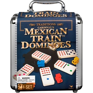 image:imageSpin Master Games Mexican Train Dominoes Set in Metal Case Classic GameMexican Train Dominoes Set